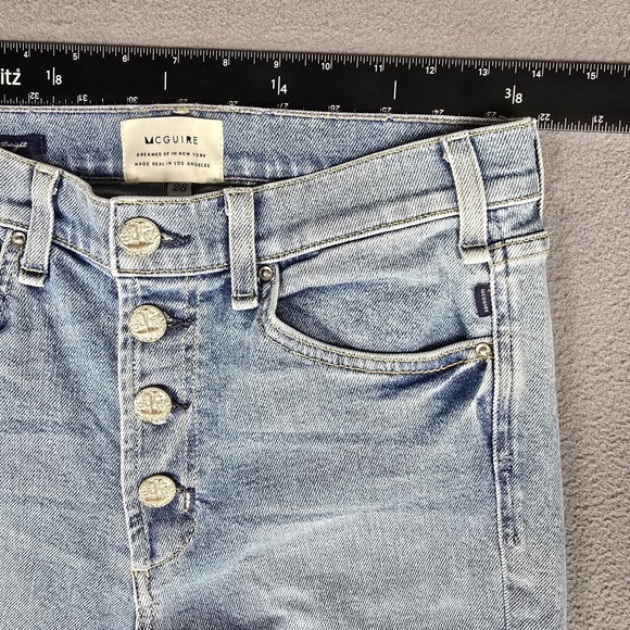 McGuire Jeans Womens 28 Light Wash Valetta Straight Button‎ Fly Made in USA - Picture 9 of 16